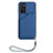 Coque Luxe Cuir Housse Etui YB2 pour Oppo A16 Bleu