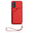 Coque Luxe Cuir Housse Etui YB2 pour Oppo A17 Rouge