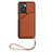 Coque Luxe Cuir Housse Etui YB2 pour Oppo A77 4G Marron