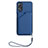 Coque Luxe Cuir Housse Etui YB2 pour Oppo A78 5G Bleu
