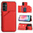 Coque Luxe Cuir Housse Etui YB2 pour Samsung Galaxy A14 5G Rouge