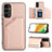 Coque Luxe Cuir Housse Etui YB2 pour Samsung Galaxy A34 5G Or Rose