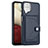 Coque Luxe Cuir Housse Etui YB2 pour Samsung Galaxy M12 Bleu