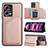 Coque Luxe Cuir Housse Etui YB2 pour Xiaomi Redmi Note 12 Explorer Or Rose