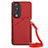 Coque Luxe Cuir Housse Etui YB3 pour Huawei Honor 90 5G Rouge