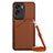 Coque Luxe Cuir Housse Etui YB3 pour Huawei Honor 90 Lite 5G Marron