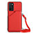 Coque Luxe Cuir Housse Etui YB3 pour Oppo A16 Rouge