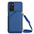 Coque Luxe Cuir Housse Etui YB3 pour Oppo A16s Bleu