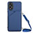 Coque Luxe Cuir Housse Etui YB3 pour Oppo A18 Bleu