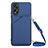 Coque Luxe Cuir Housse Etui YB3 pour Oppo A38 Bleu