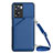 Coque Luxe Cuir Housse Etui YB3 pour Oppo A77 4G Bleu