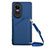 Coque Luxe Cuir Housse Etui YB3 pour Oppo Reno10 5G Bleu