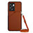 Coque Luxe Cuir Housse Etui YB3 pour Realme Narzo 50 5G Marron