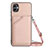 Coque Luxe Cuir Housse Etui YB3 pour Samsung Galaxy A04 4G Or Rose