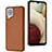 Coque Luxe Cuir Housse Etui YB3 pour Samsung Galaxy A12 5G Marron