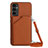 Coque Luxe Cuir Housse Etui YB3 pour Samsung Galaxy Jump3 5G Marron