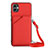 Coque Luxe Cuir Housse Etui YB3 pour Samsung Galaxy M04 Rouge