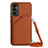 Coque Luxe Cuir Housse Etui YB3 pour Samsung Galaxy Quantum4 5G Marron