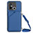 Coque Luxe Cuir Housse Etui YB3 pour Xiaomi Poco C55 Bleu