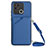 Coque Luxe Cuir Housse Etui YB3 pour Xiaomi Redmi 10 India Bleu