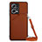 Coque Luxe Cuir Housse Etui YB3 pour Xiaomi Redmi Note 12 Explorer Marron