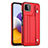 Coque Luxe Cuir Housse Etui YB4 pour Samsung Galaxy A22 5G Rouge