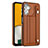 Coque Luxe Cuir Housse Etui YB4 pour Samsung Galaxy Jump3 5G Marron