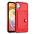 Coque Luxe Cuir Housse Etui YB5 pour Samsung Galaxy M04 Rouge