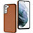 Coque Luxe Cuir Housse Etui YB6 pour Samsung Galaxy S23 Plus 5G Marron