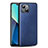 Coque Luxe Cuir Housse Etui ZS01 pour Apple iPhone 13 Bleu