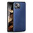 Coque Luxe Cuir Housse Etui ZS01 pour Apple iPhone 15 Bleu