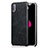 Coque Luxe Cuir Housse L01 pour Apple iPhone X Noir