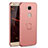 Coque Plastique Housse Etui Rigide Mat avec Support Bague Anneau A01 pour Huawei Honor Play 5X Or Rose