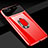 Coque Plastique Housse Etui Rigide Mat avec Support Bague Anneau Aimante Magnetique A01 pour Oppo A5 Rouge