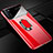 Coque Plastique Housse Etui Rigide Mat avec Support Bague Anneau Aimante Magnetique A01 pour Oppo Find X2 Lite Rouge