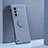 Coque Plastique Housse Etui Rigide Mat avec Support Bague Anneau Aimante Magnetique A02 pour Samsung Galaxy S22 5G Gris Lavende
