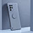 Coque Plastique Housse Etui Rigide Mat avec Support Bague Anneau Aimante Magnetique A02 pour Samsung Galaxy S23 Ultra 5G Gris Lavende