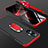 Coque Plastique Housse Etui Rigide Mat avec Support Bague Anneau Aimante Magnetique GK1 pour Oppo A96 5G Rouge et Noir