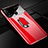 Coque Plastique Housse Etui Rigide Mat avec Support Bague Anneau Aimante Magnetique P01 pour Huawei P20 Lite (2019) Rouge