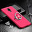 Coque Plastique Housse Etui Rigide Mat avec Support Bague Anneau Aimante Magnetique P02 pour Huawei Mate 20 X 5G Rose Rouge