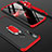 Coque Plastique Housse Etui Rigide Mat avec Support Bague Anneau Aimante Magnetique P02 pour Huawei P20 Lite (2019) Rouge et Noir