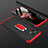 Coque Plastique Housse Etui Rigide Mat avec Support Bague Anneau Aimante Magnetique P02 pour Xiaomi Mi 11 Lite 5G Rouge et Noir