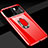 Coque Plastique Housse Etui Rigide Mat avec Support Bague Anneau Aimante Magnetique P02 pour Xiaomi Redmi Note 8 Pro Rouge