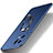Coque Plastique Housse Etui Rigide Mat avec Support Bague Anneau Aimante Magnetique pour Oppo Find X5 5G Bleu