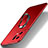 Coque Plastique Housse Etui Rigide Mat avec Support Bague Anneau Aimante Magnetique pour Oppo Find X5 5G Rouge