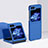 Coque Plastique Mat Protection Integrale 360 Degres Avant et Arriere Etui Housse BH3 pour Samsung Galaxy Z Flip5 5G Bleu