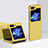 Coque Plastique Mat Protection Integrale 360 Degres Avant et Arriere Etui Housse BH3 pour Samsung Galaxy Z Flip5 5G Jaune