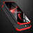 Coque Plastique Mat Protection Integrale 360 Degres Avant et Arriere Etui Housse M01 pour Apple iPhone 14 Rouge et Noir