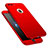 Coque Plastique Mat Protection Integrale 360 Degres Avant et Arriere Etui Housse M01 pour Apple iPhone 7 Plus Rouge