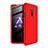 Coque Plastique Mat Protection Integrale 360 Degres Avant et Arriere Etui Housse P02 pour OnePlus 7T Pro Rouge